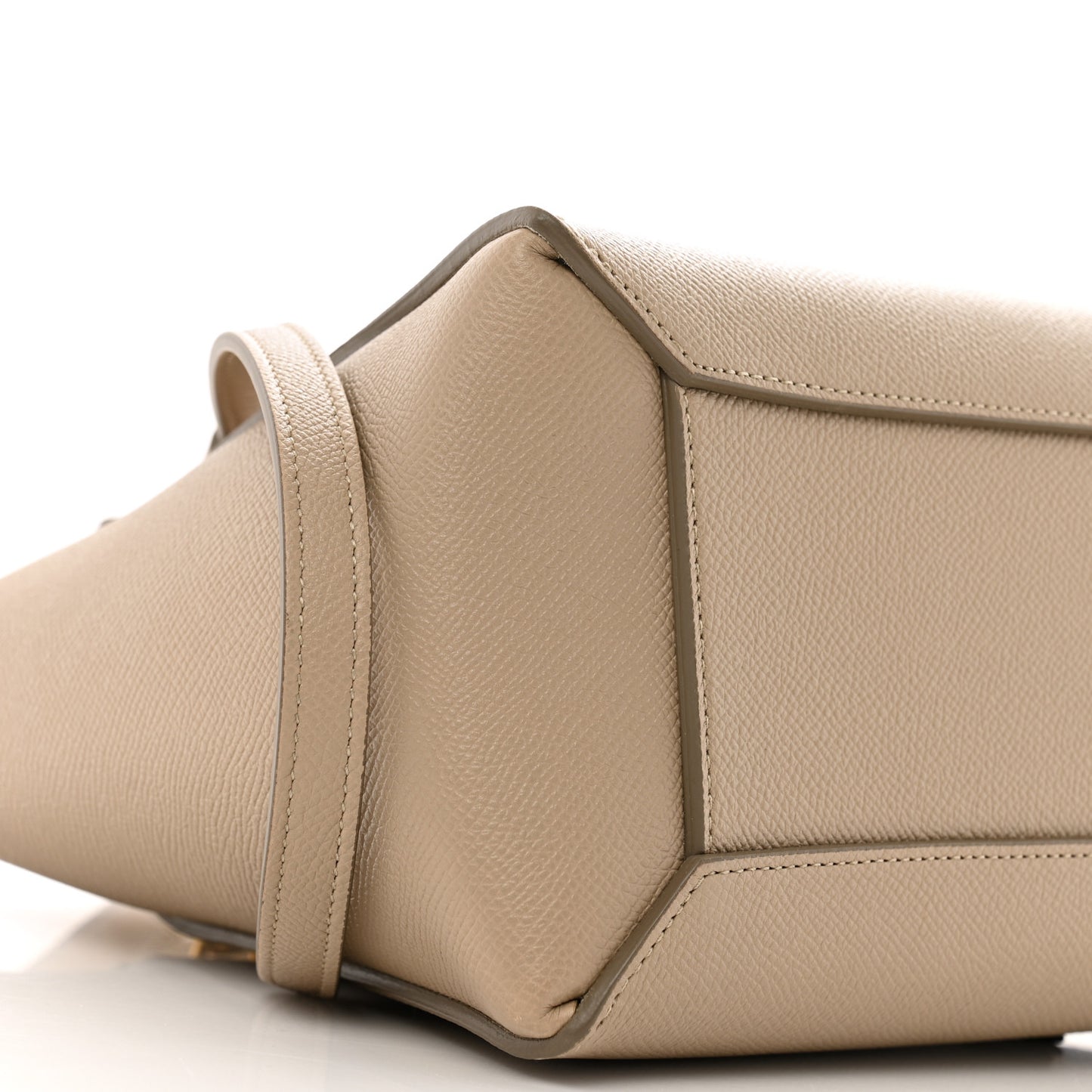 Grained Calfskin Micro Belt Bag Light Taupe