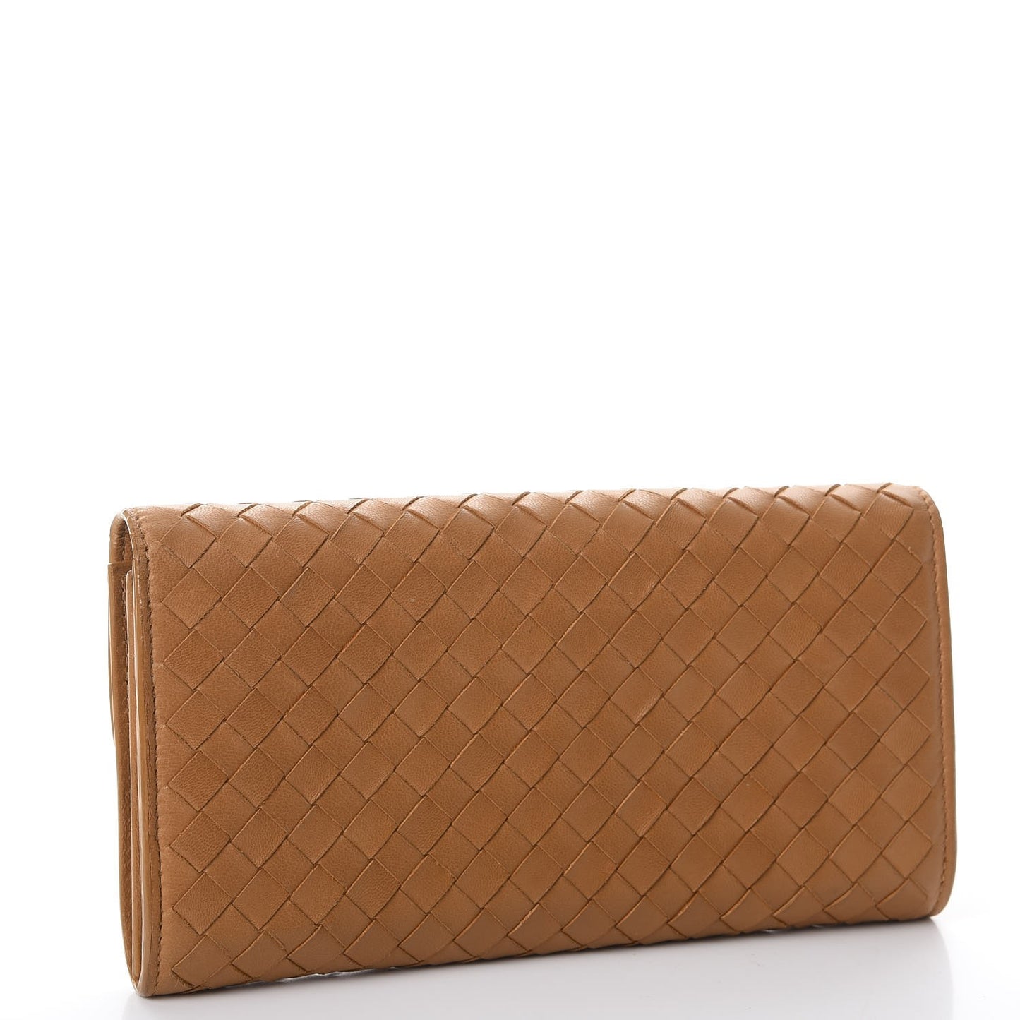 Nappa Intrecciato Continental Flap Wallet Cinnamon
