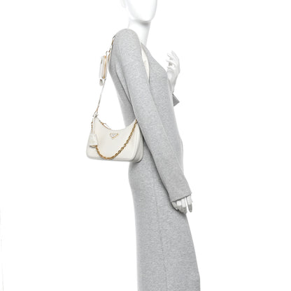 Prada Saffiano Re-Edition 2005 Shoulder Bag White 2 of 10