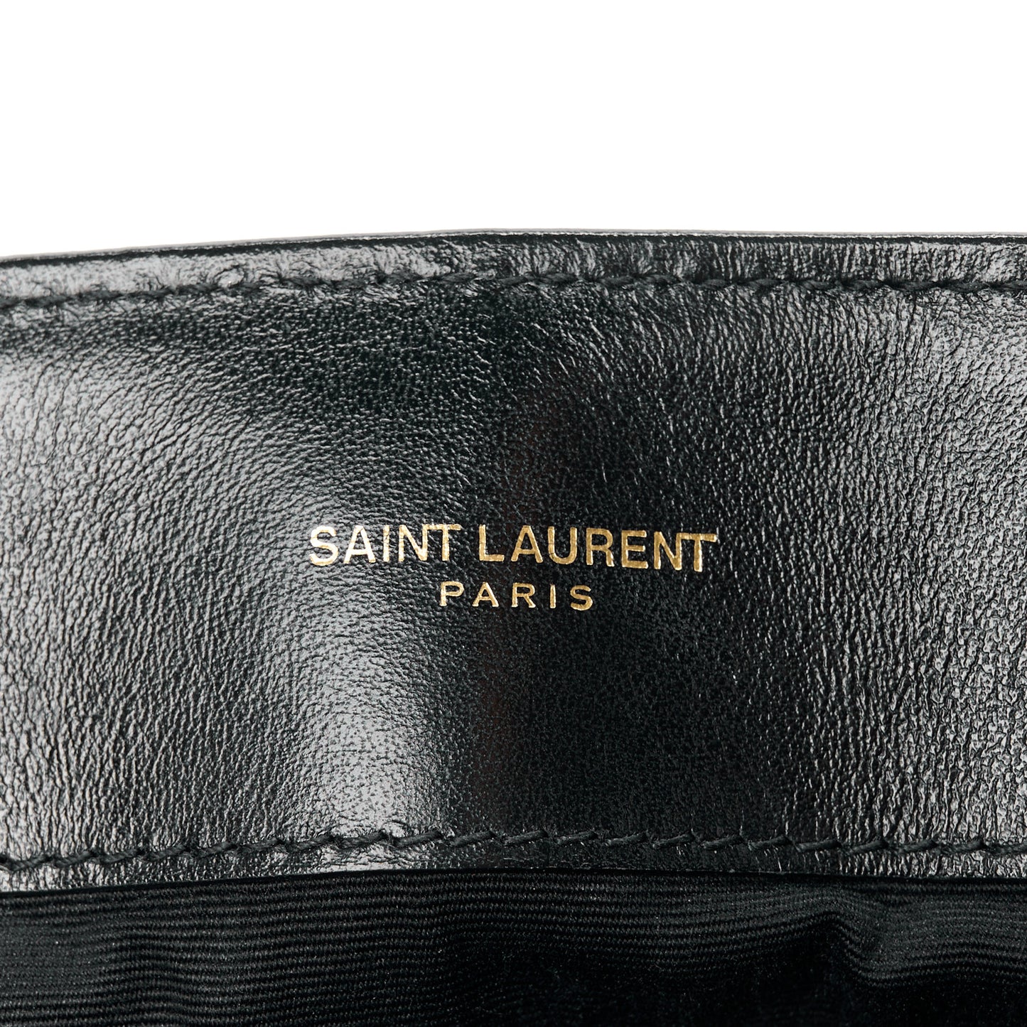 SAINT LAURENT Calfskin Y Quilted Monogram Medium Loulou Chain Satchel Black