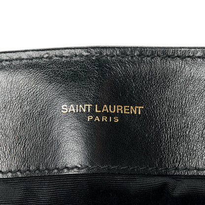 Saint Laurent SAINT LAURENT Calfskin Y Quilted Monogram Medium Loulou Chain Satchel Black 6 of 11