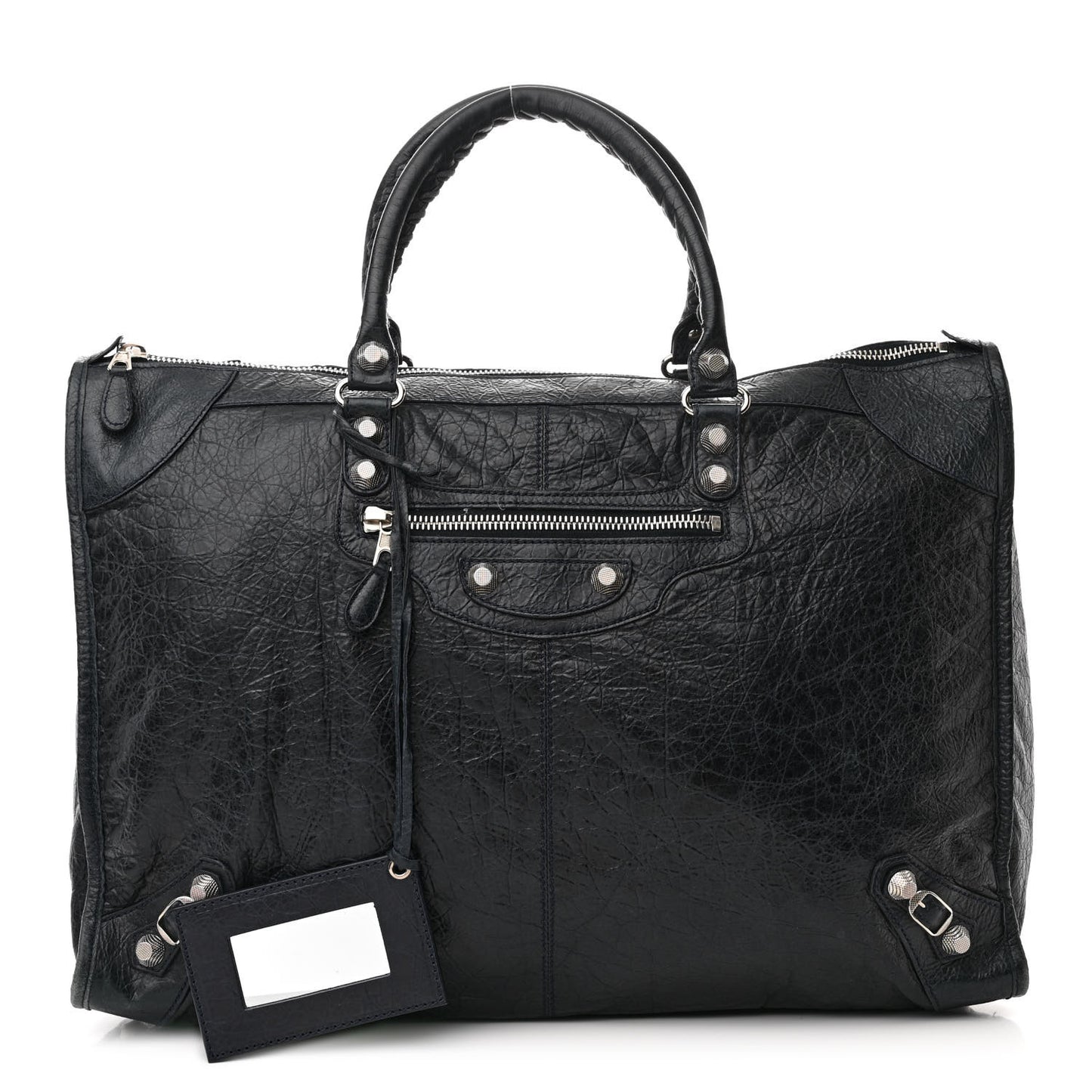 Agneau Giant 21 Silver Hardware Weekender Black