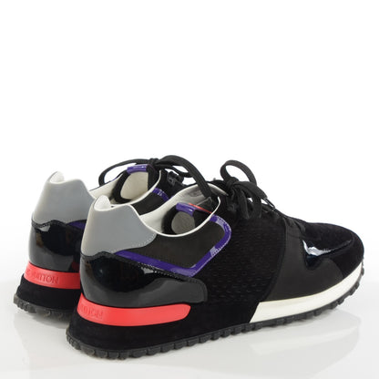 Louis Vuitton Nubuck Calfskin Perforated Run Away Sneakers 39.5 Black 3 of 7