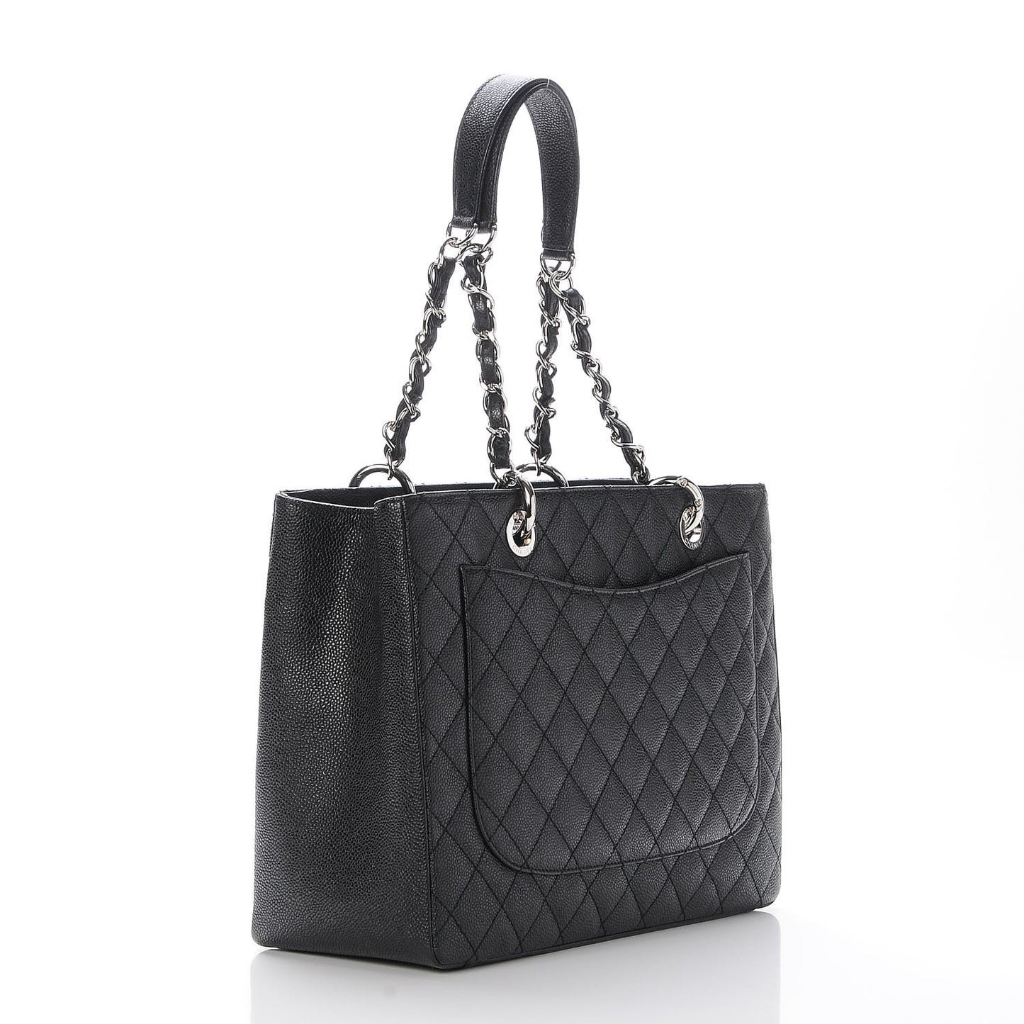 Caviar Quilted Grand Shopping Tote GST Black