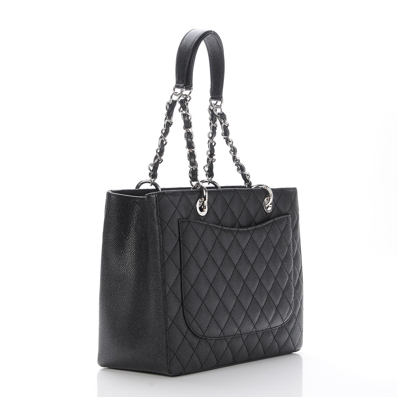 Chanel Caviar Quilted Grand Shopping Tote GST Black 3 of 8