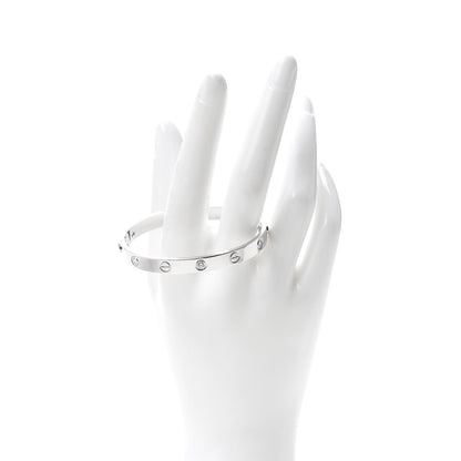 Cartier 18K White Gold 6 Diamond LOVE Bracelet 16 2 of 5