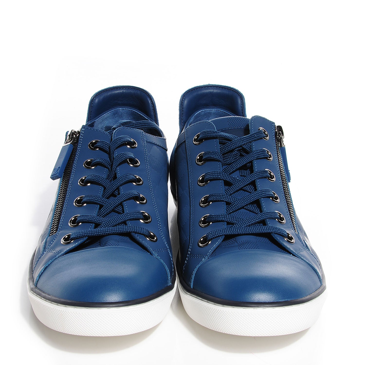 Louis Vuitton Damier Challenge Zip Up Sneakers 9 Blue 2 of 7