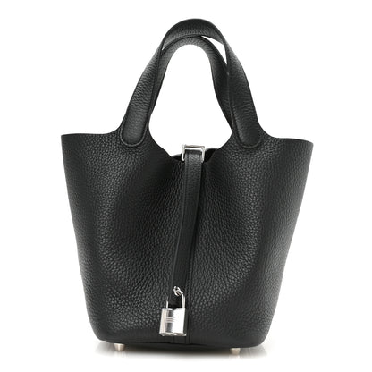 Hermes Taurillon Clemence Picotin Lock 18 PM Black 1 of 12