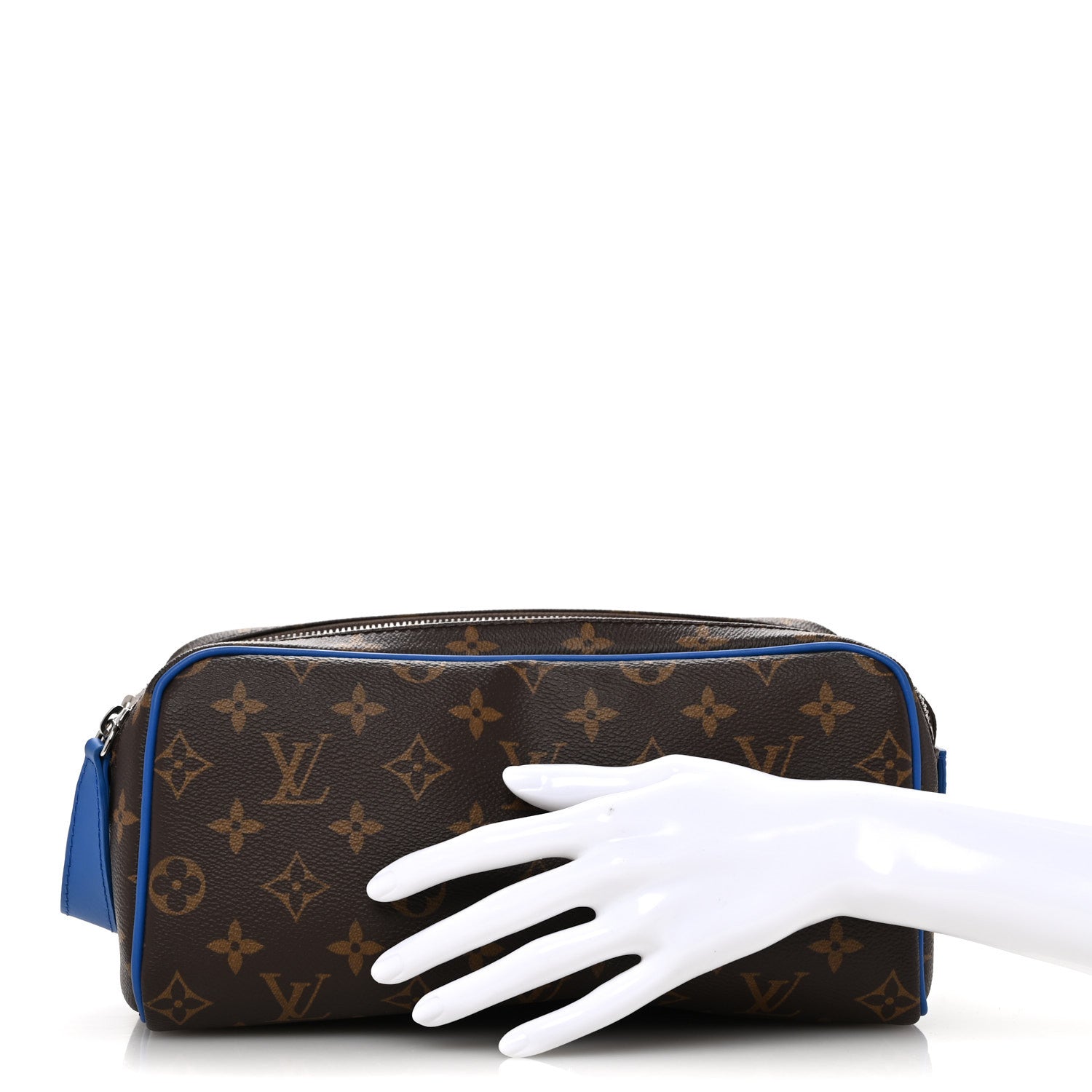 Louis Vuitton Monogram Macassar Dopp Kit Toilet Pouch Indigo Blue 2 of 9