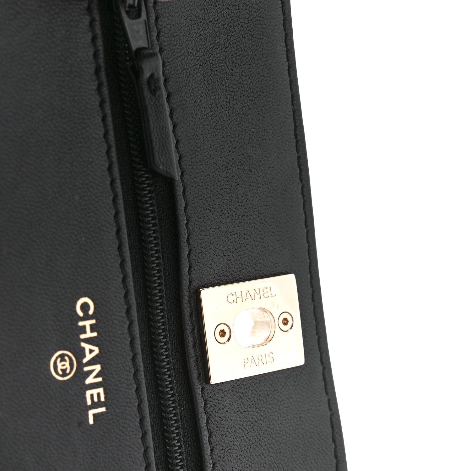 Chanel Lambskin Quilted Trendy CC Wallet On Chain WOC Black 7 of 13