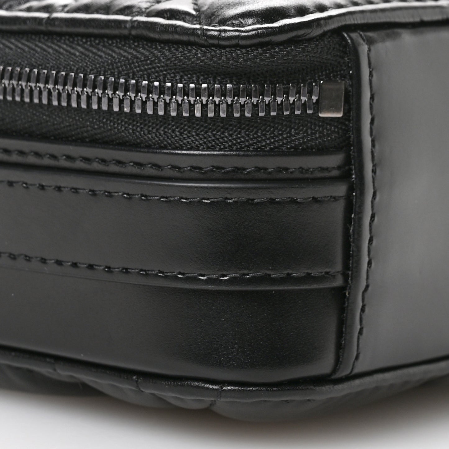Calfskin Macrocannage Caro Box Bag Black