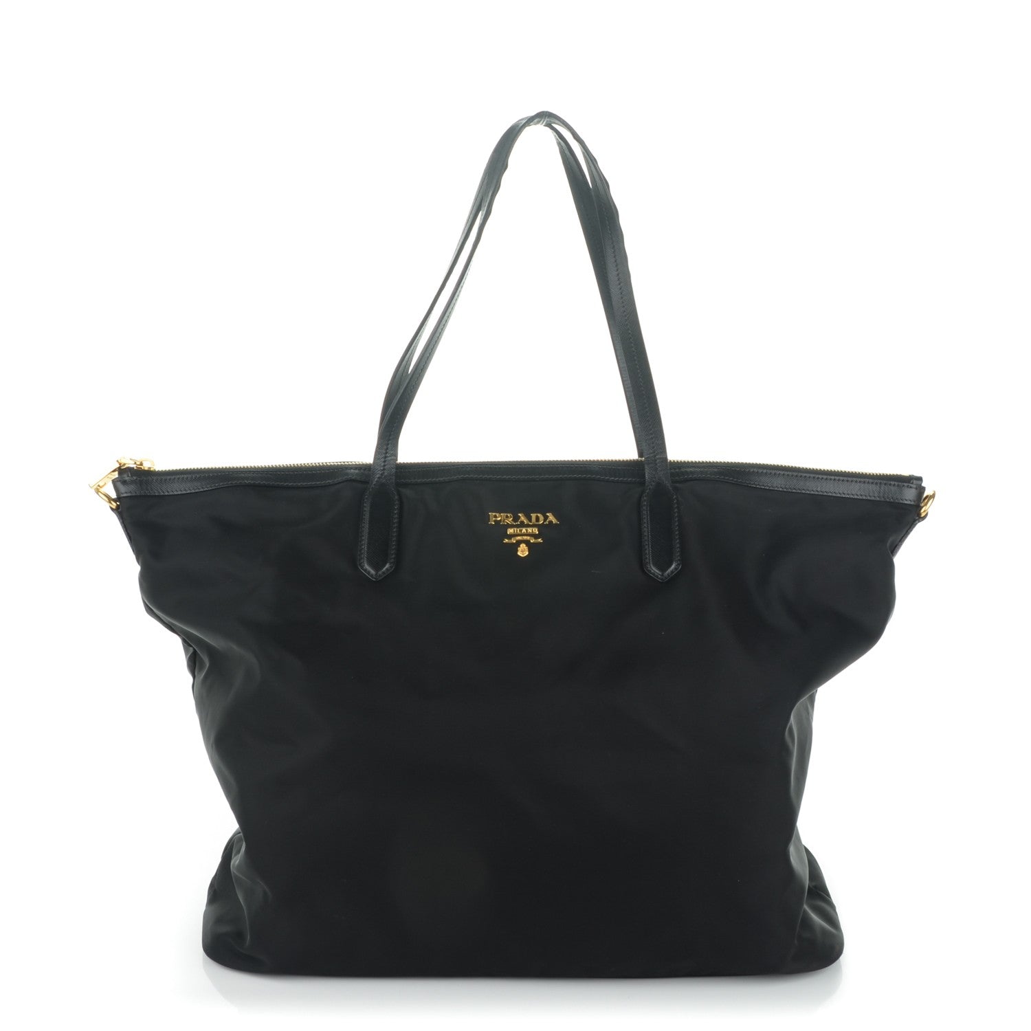 Prada Tessuto Nylon Saffiano Tote Nero Black 1 of 12