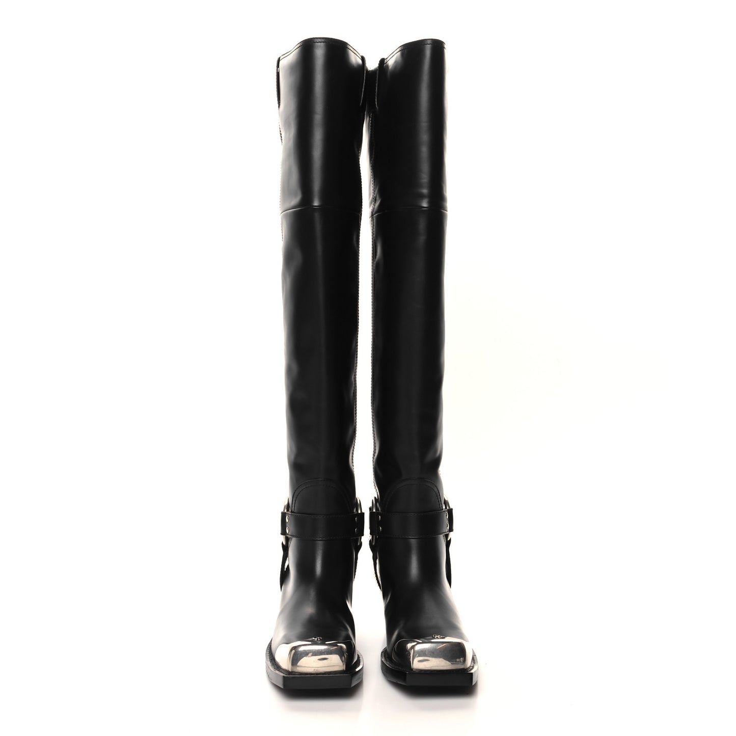 Lifford Calfskin Opal Over The Knee Boots 39.5 Black