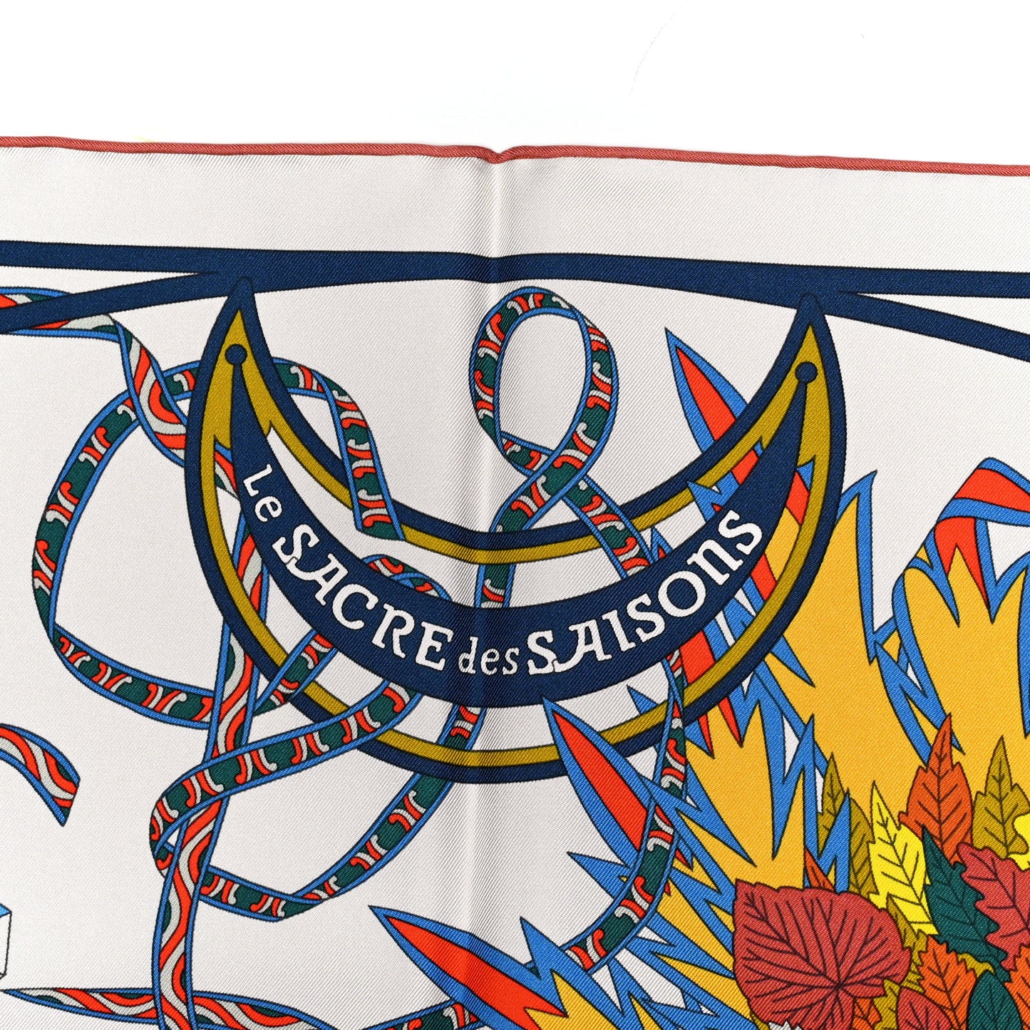 Silk Le Sacre Des Saisons Scarf 90 Craie Jaune Soleil