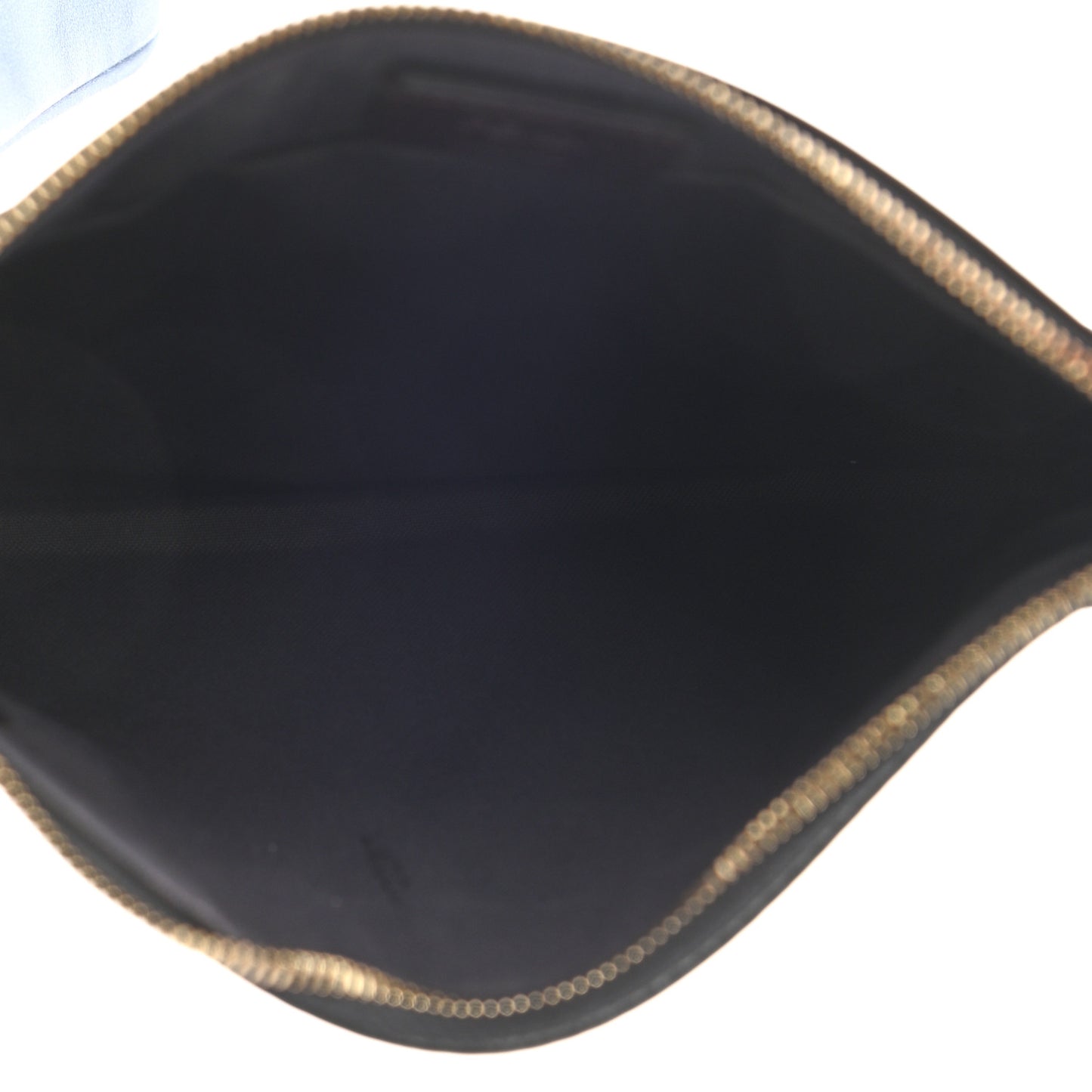 Vitello Century Opaco F is Fendi Tri-Color Triplette Pouch Set Fragola Black Blu Scuro