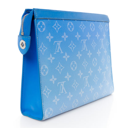 Louis Vuitton Monogram Clouds Pochette Voyage MM A4 Blue 3 of 10