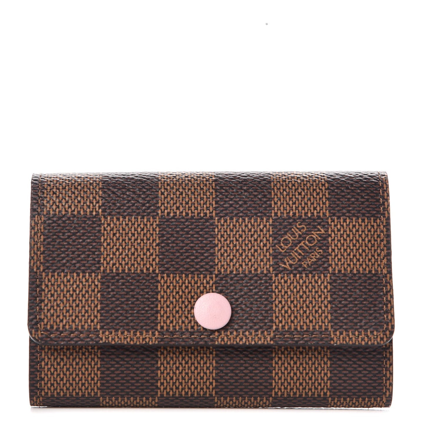 Damier Ebene Multicles 6 Key Holder Rose Ballerine