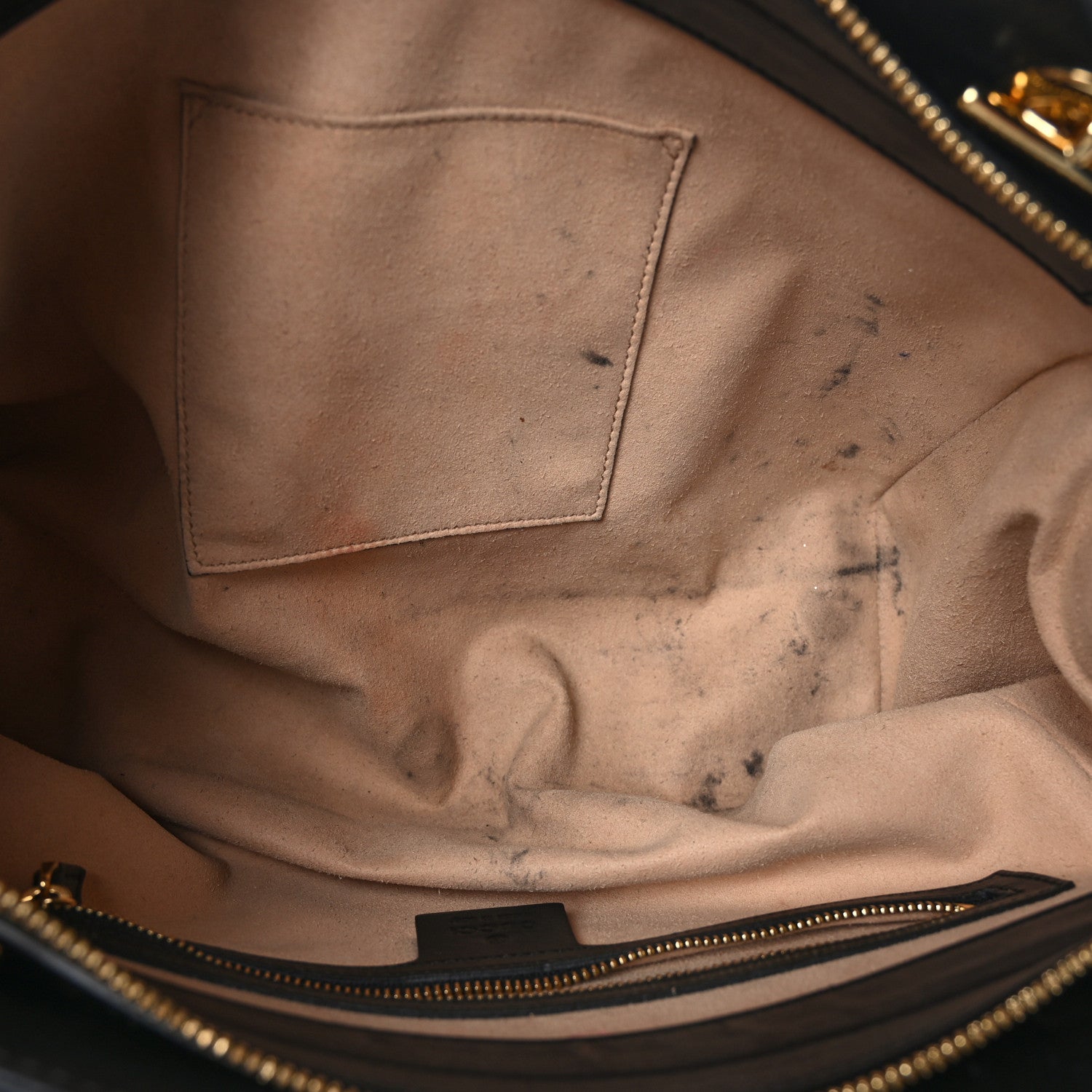 Gucci Guccissima Signature Medium Shoulder Tote Bag Black 5 of 9
