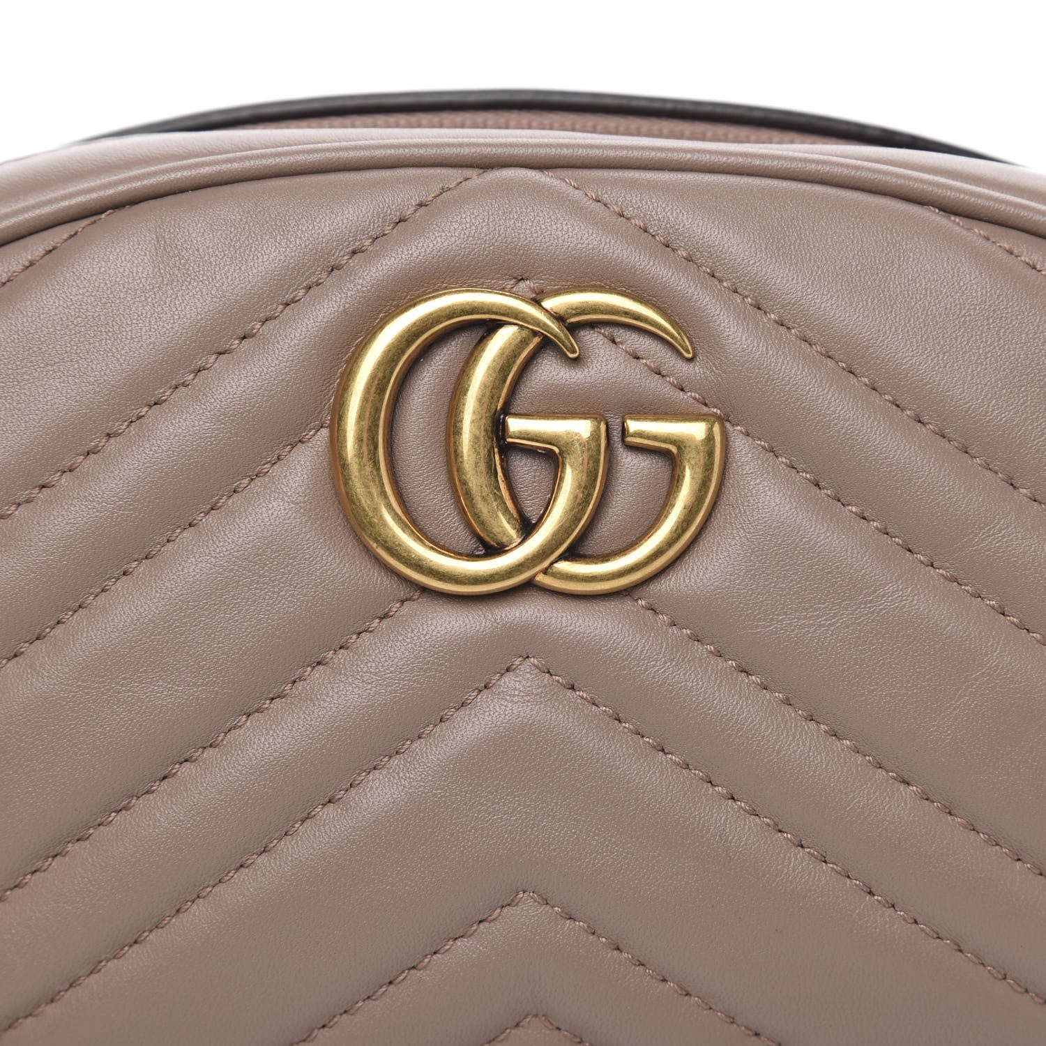Gucci Calfskin Matelasse GG Marmont Belt Bag 85 34 Porcelain Rose 11 of 11