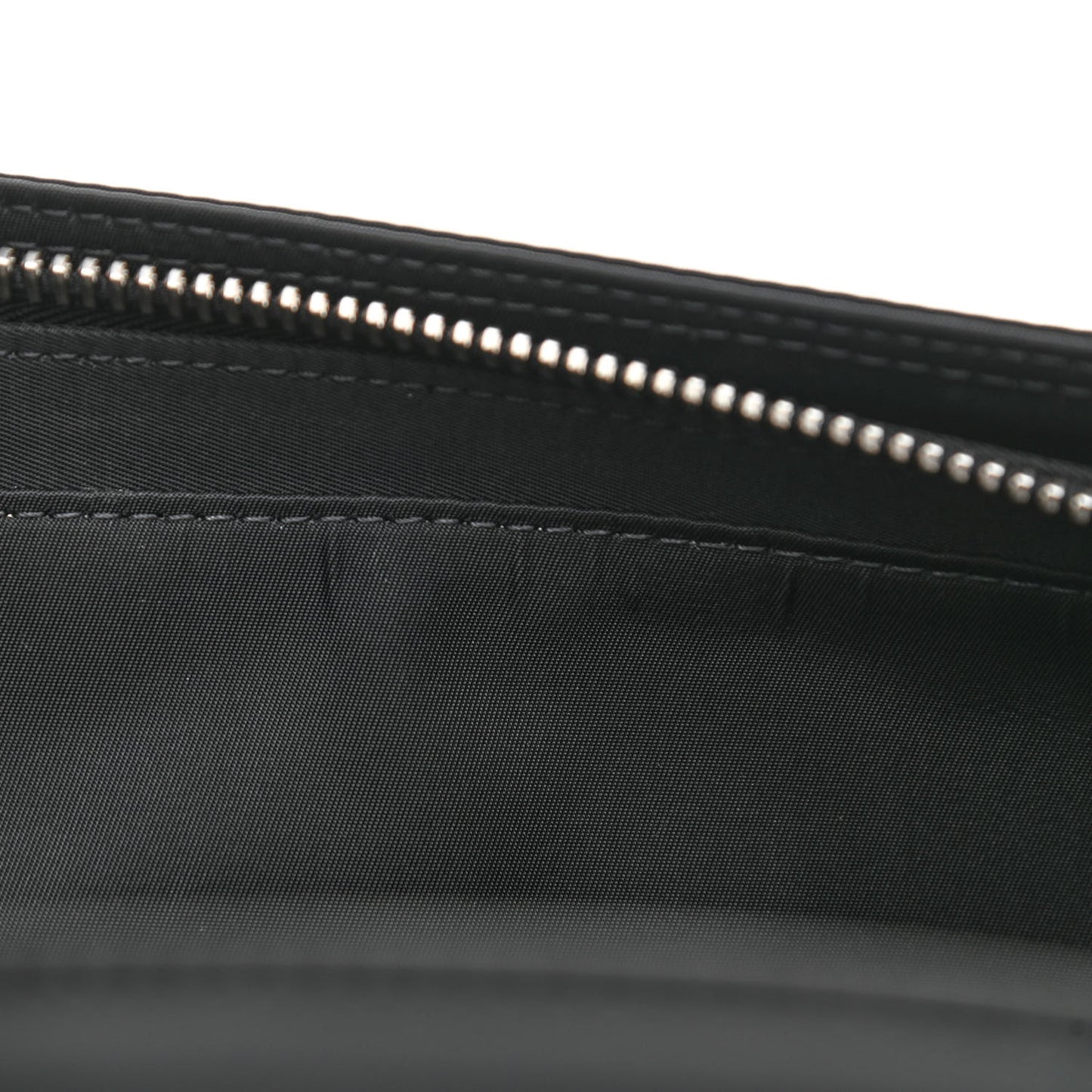 Nylon Vitello Cover Logo Embossed Medium Peekaboo I SEE U Satchel Black White
