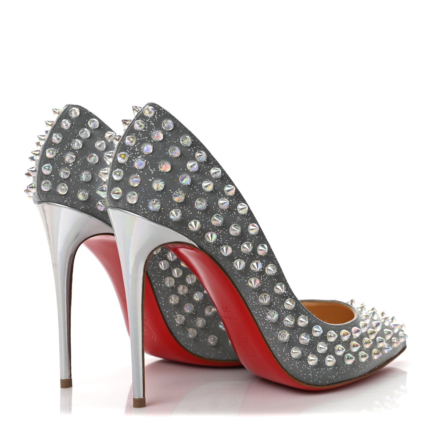 Glitter Tissu Reflex Follies Spikes 100 Pumps 39 Reflective Silver