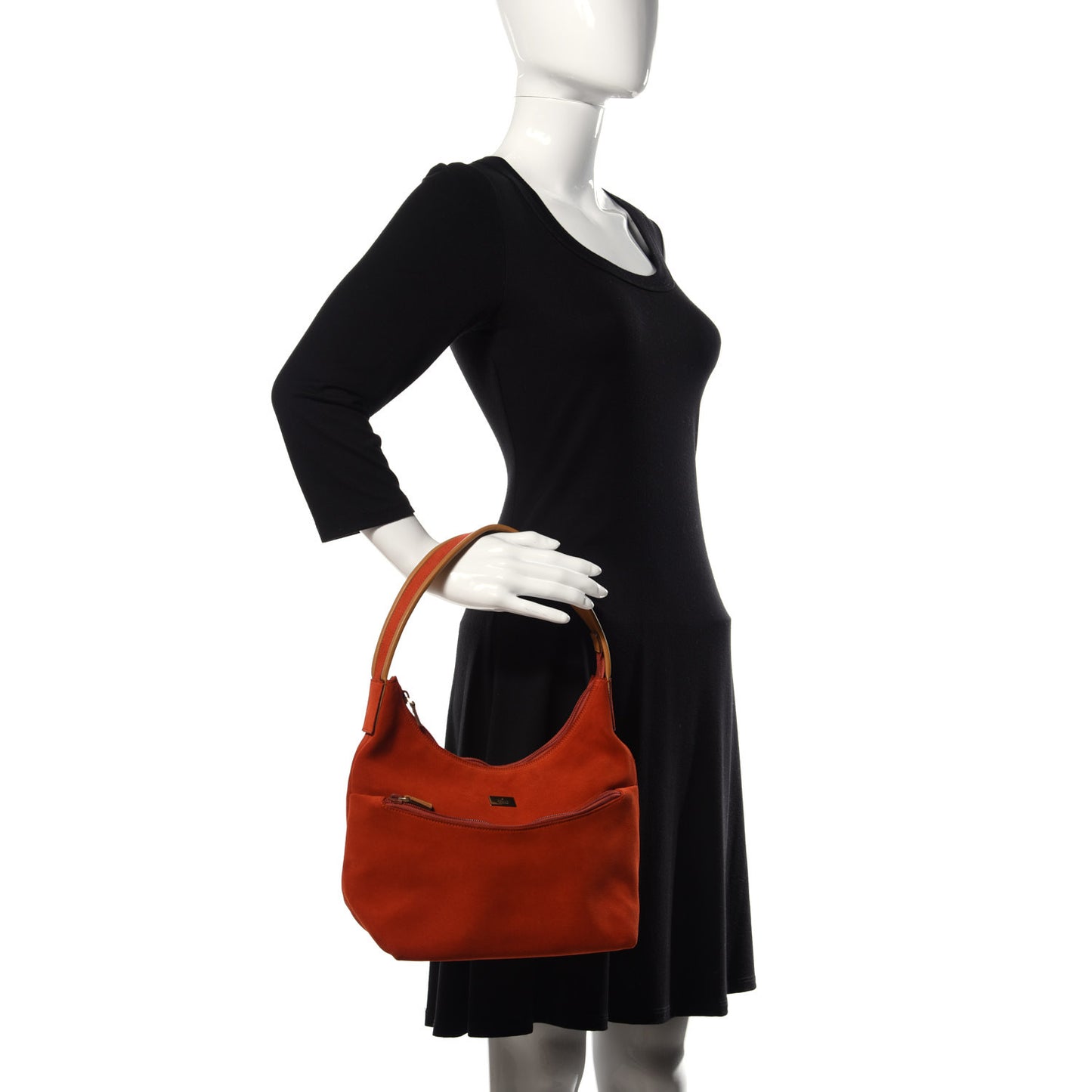 Suede Small Hobo Orange