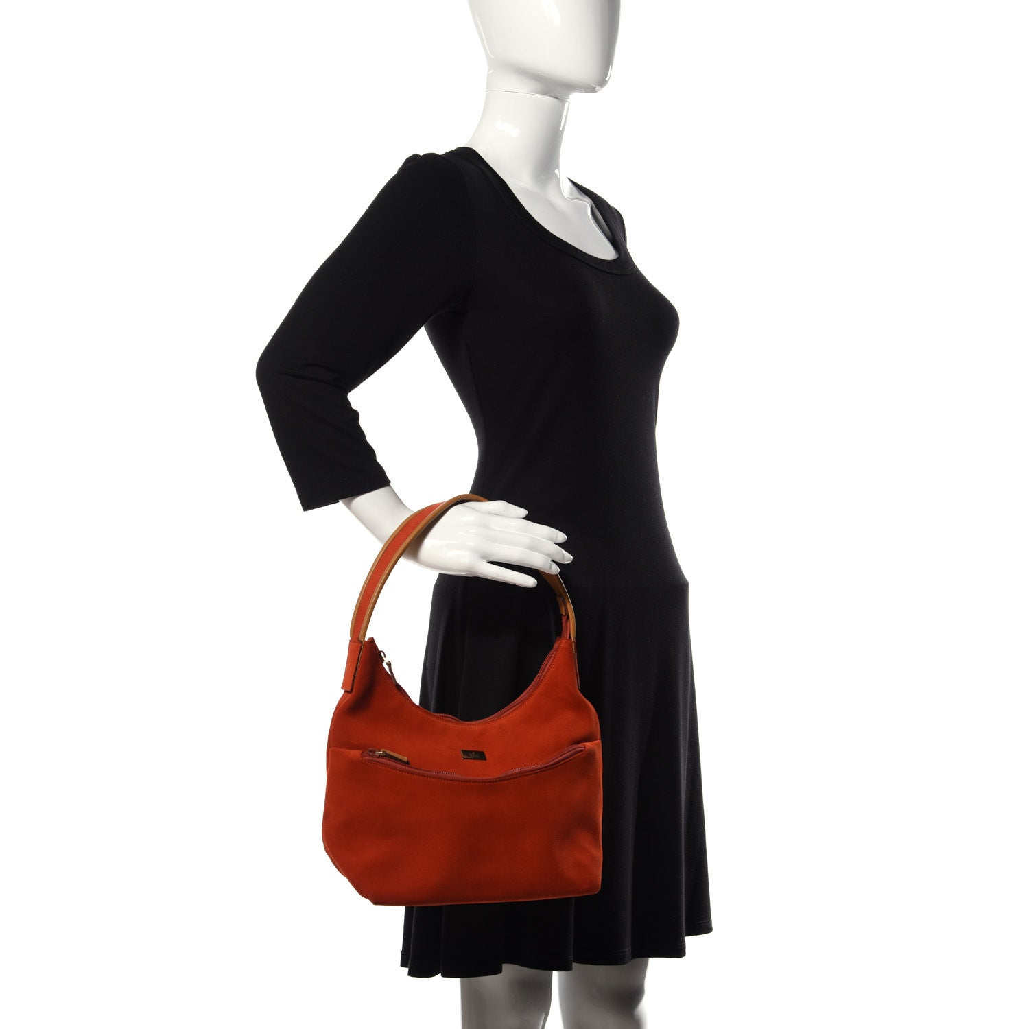 Gucci Suede Small Hobo Orange 2 of 15