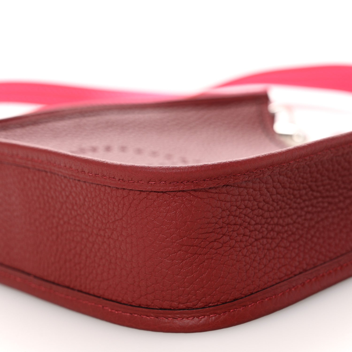Hermes Taurillon Clemence Evelyne Sangle Cordage TPM Rouge H Orange Field Rose Tyrien 10 of 11