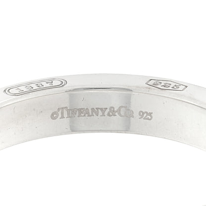 Tiffany Sterling Silver 3 Diamond 1837 Ring 48 4.5 4 of 4