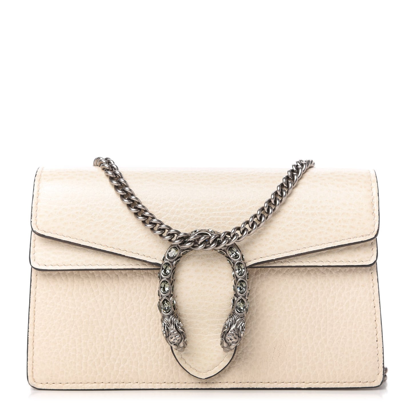 Dollar Calfskin Crystal Super Mini Dionysus Shoulder Bag Mystic White Black Diamond
