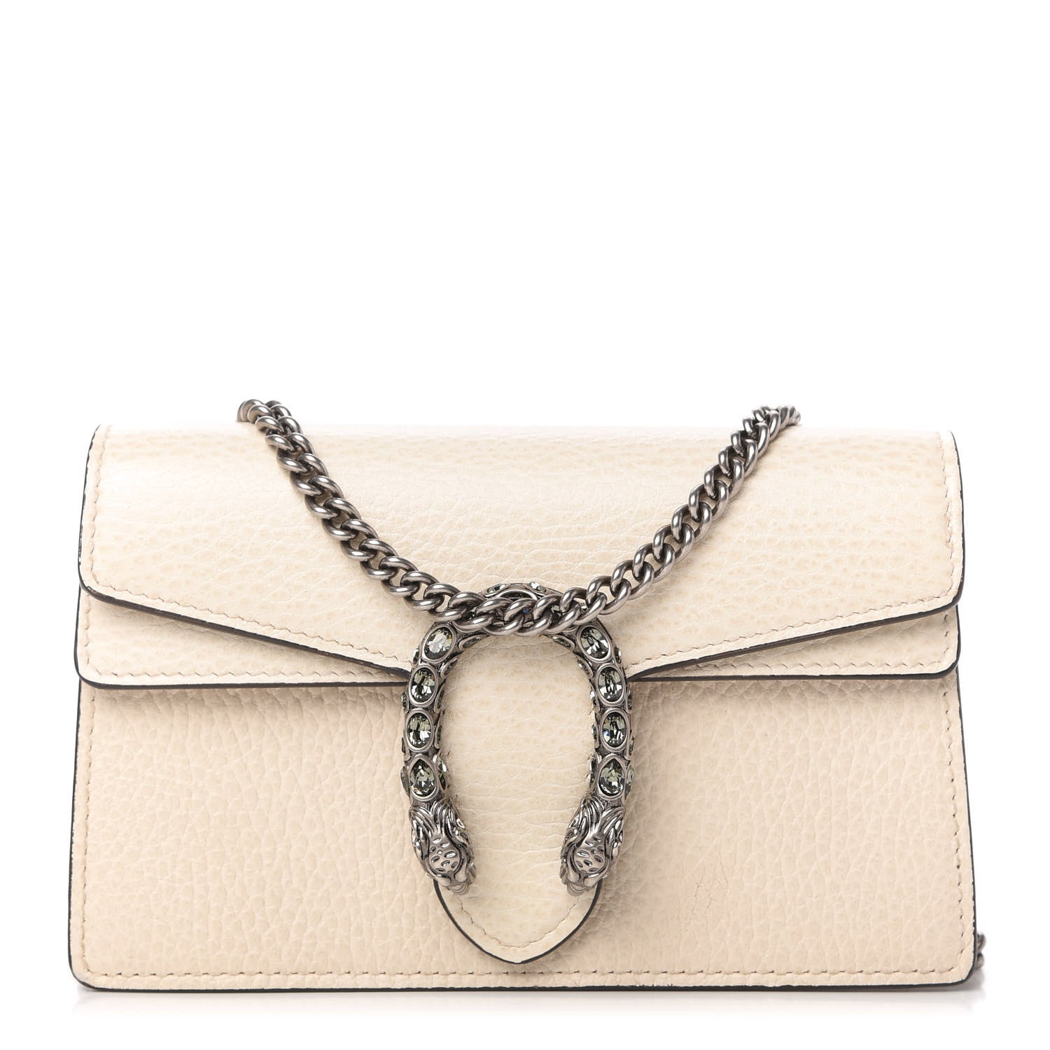 Gucci Dollar Calfskin Crystal Super Mini Dionysus Shoulder Bag Mystic White Black Diamond 1 of 9