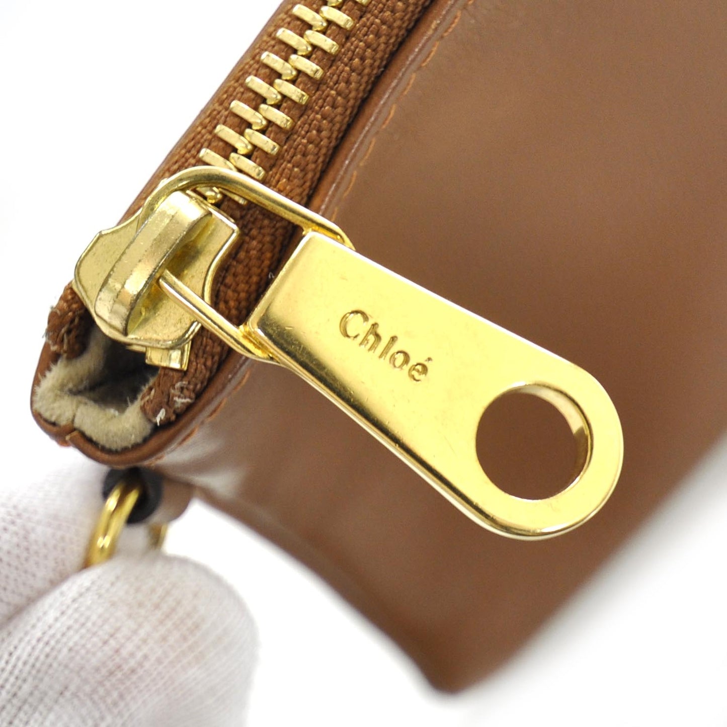 Leather Aurore Bucket Bag Beige