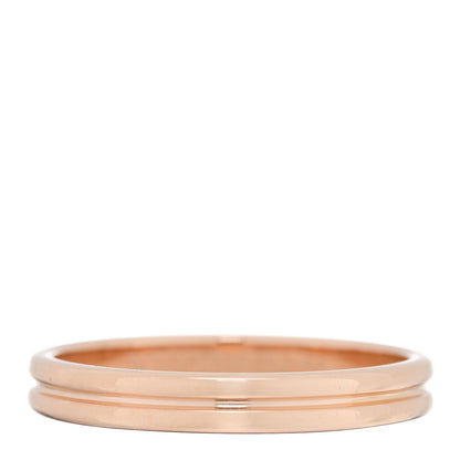 Boucheron 18K Rose Gold Double Godron Wedding Band Ring 60 9 1 of 4