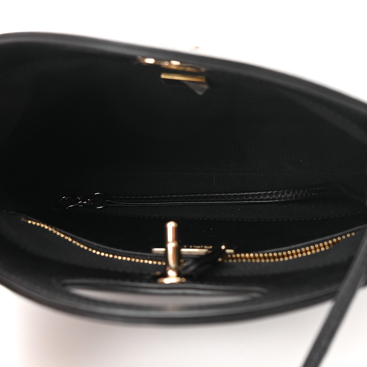 Chanel Shiny Crumpled Calfskin Quilted Mini 31 Shopping Bag Black 5 of 11