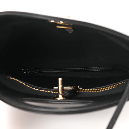 Chanel Shiny Crumpled Calfskin Quilted Mini 31 Shopping Bag Black 5 of 11