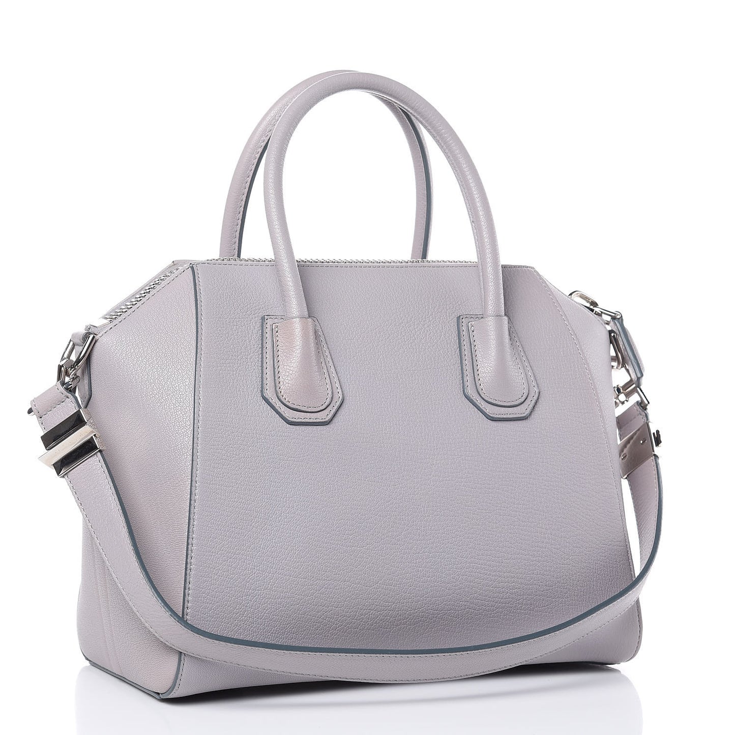 Sugar Goatskin Small Antigona Pearl Grey