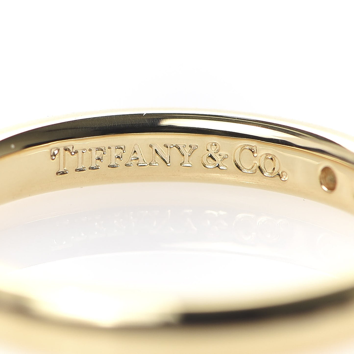 18K Yellow Gold Diamond Elsa Peretti Band Ring 50 5.5