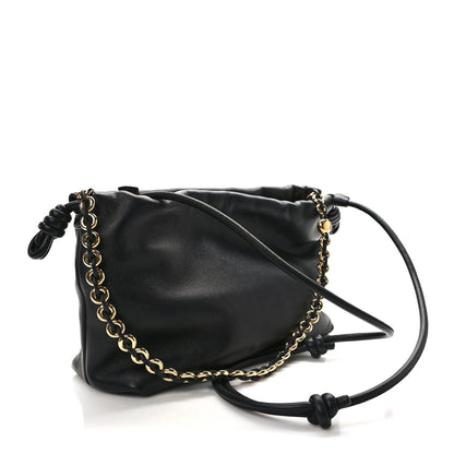Loewe Mellow Nappa Donut Chain Flamenco Knot Clutch Black 3 of 8