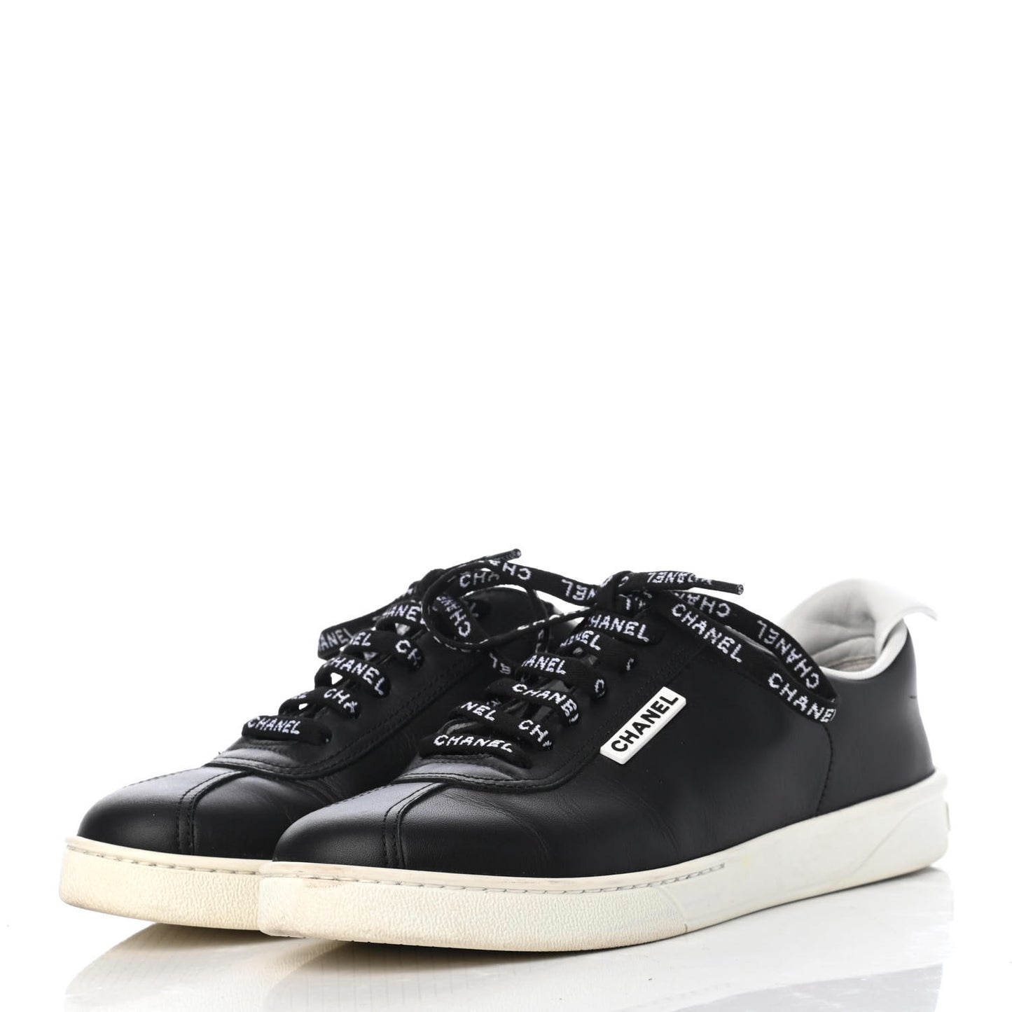 Calfskin CC Womens Sneakers 36.5 Black