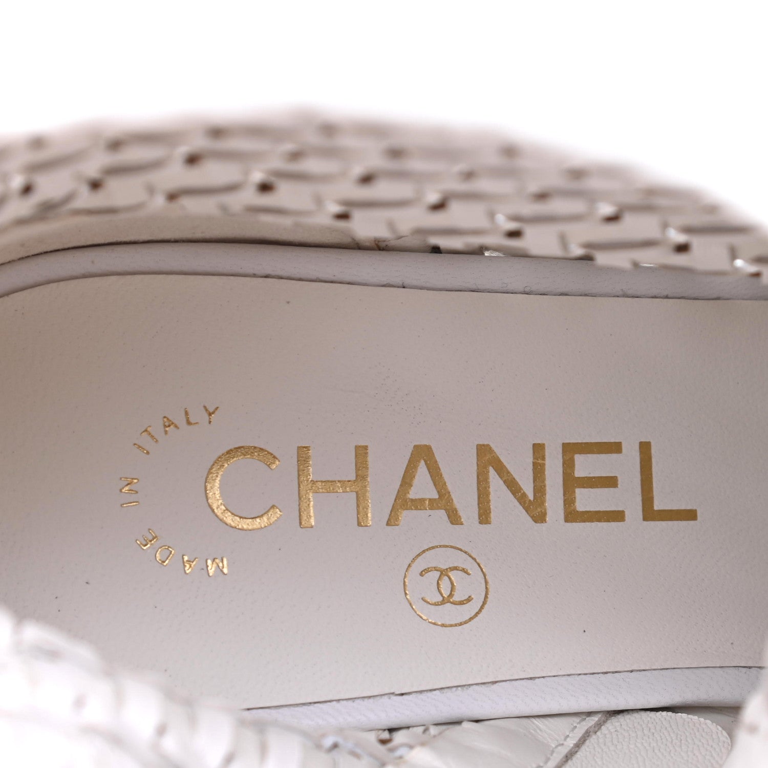 Chanel Woven Lambskin Patent Calfskin Cap Toe Short Boots 40 White 7 of 9