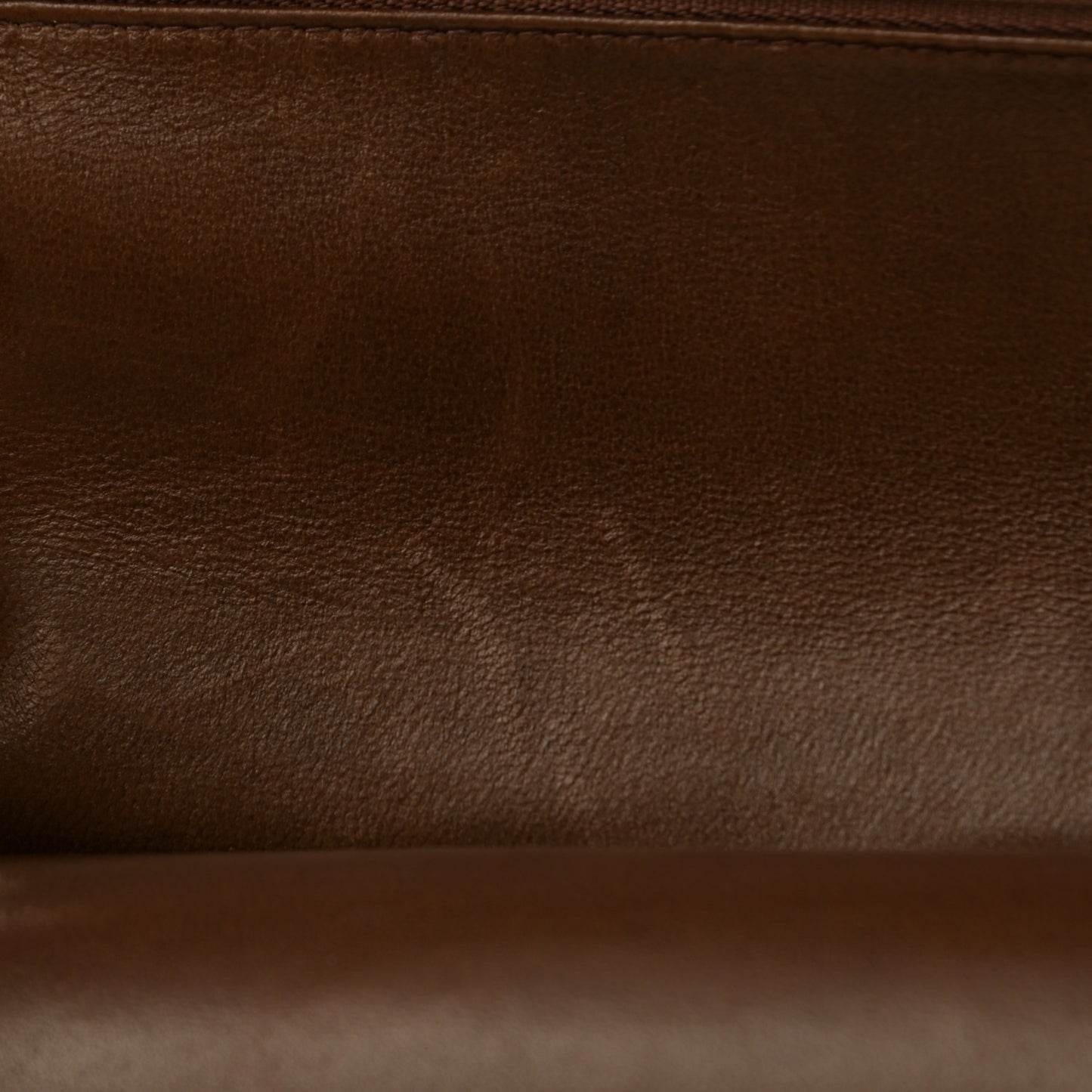 Lambskin Quilted Medium Double Flap Brown