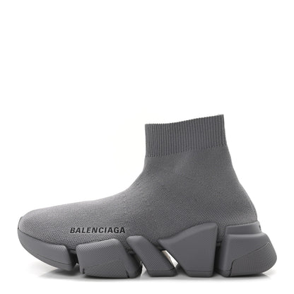 Balenciaga Technical 3D Recycled Knit Womens Speed 2.0 Sneakers 35 Monocolor Grey 1 of 10