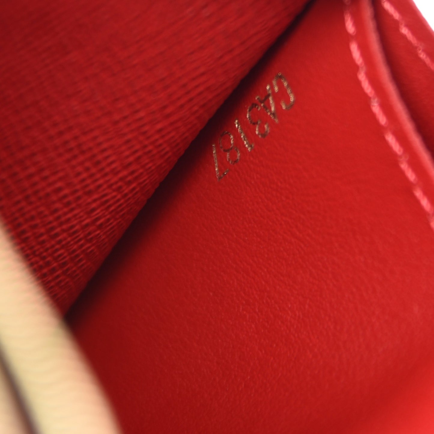 Damier Ebene Caissa Wallet Cherry