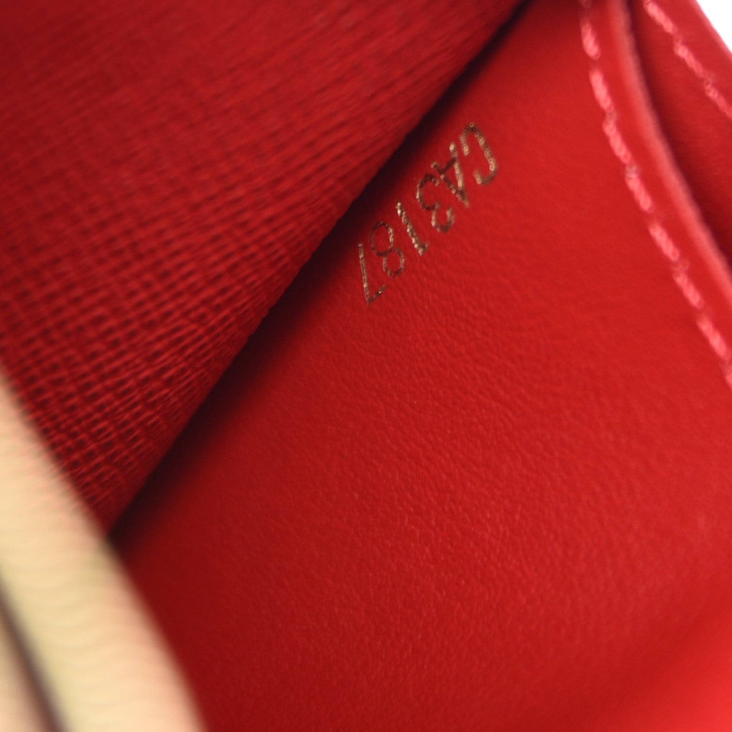 Louis Vuitton Damier Ebene Caissa Wallet Cherry 7 of 9