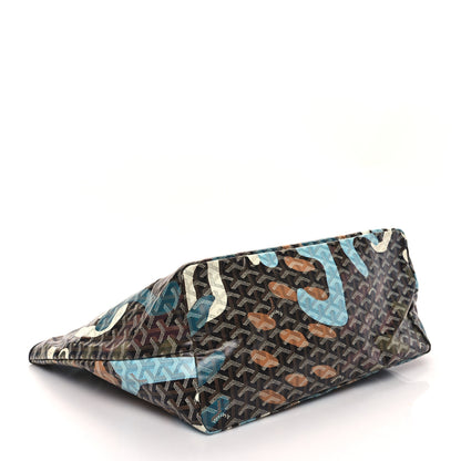Goyard Goyardine Saint Louis Lettres Camouflage GM Black Blue 5 of 10