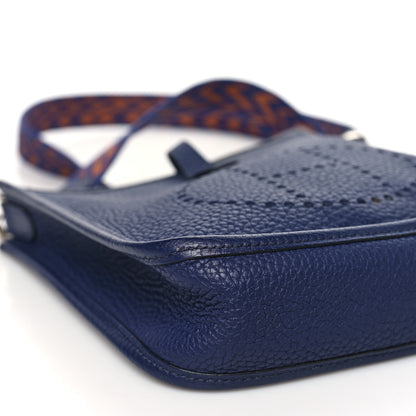 Hermes Taurillon Clemence Amazone Evelyne TPM Bleu Encre 9 of 10