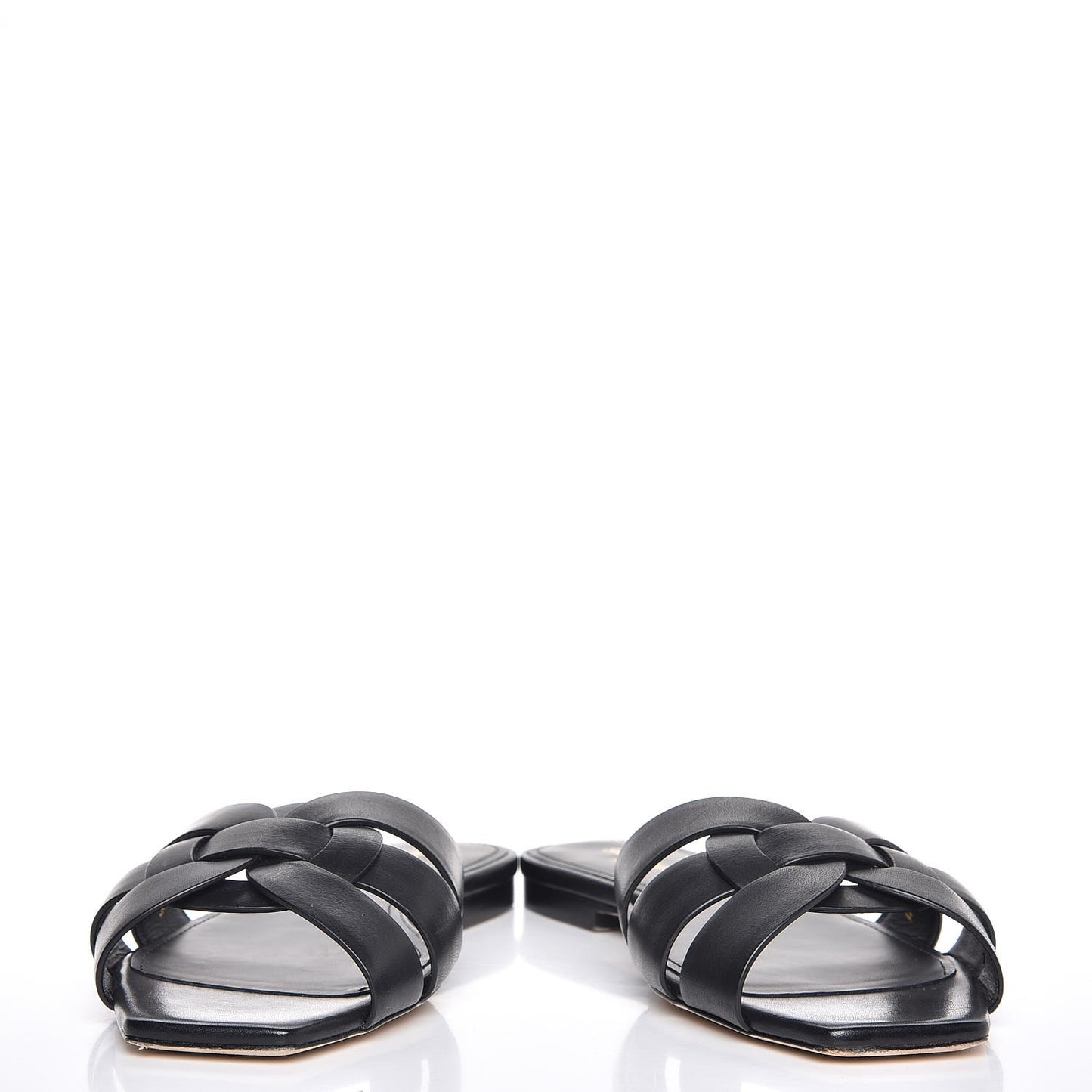 Calfskin Nu Pied 05 Slide Sandals 38.5 Black