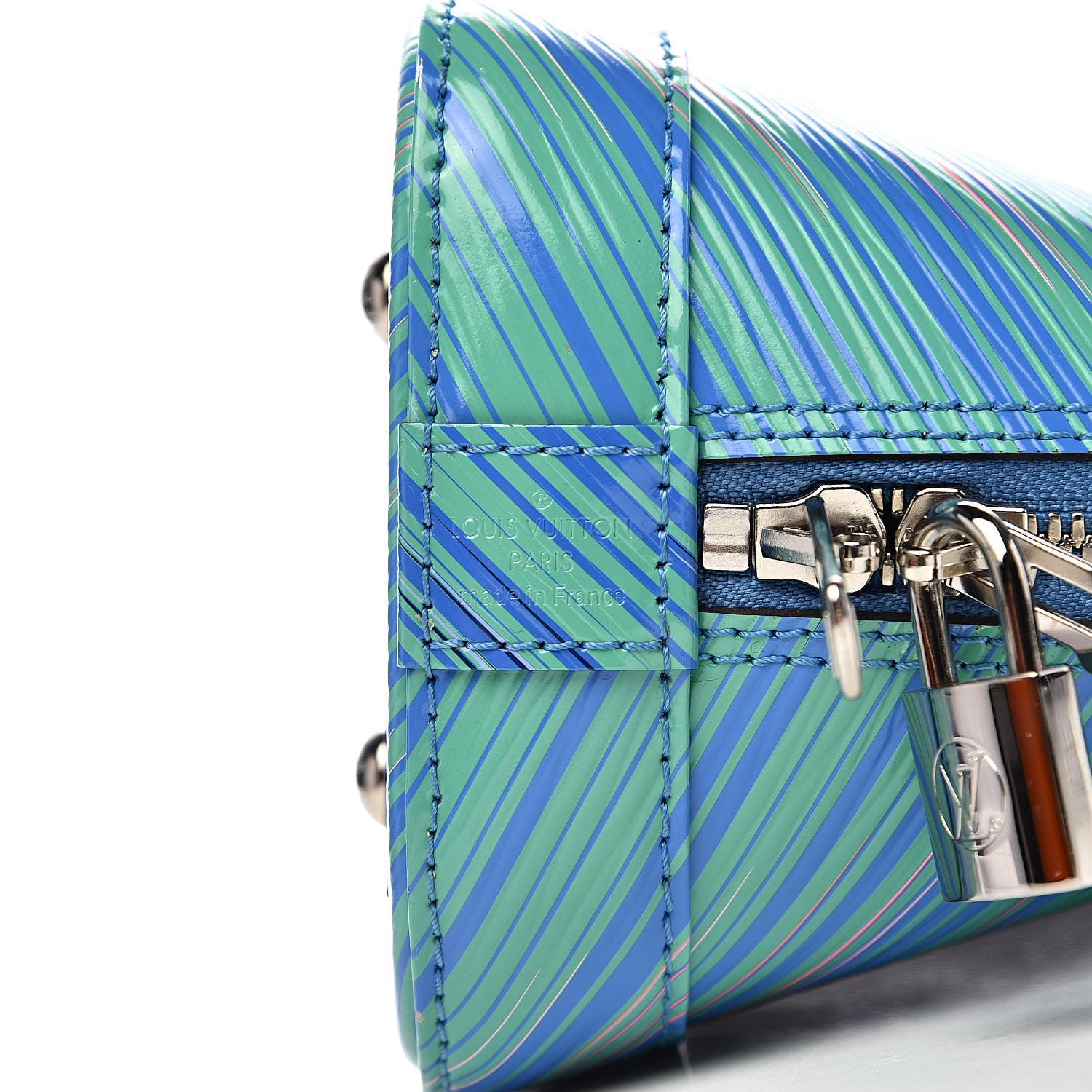 Louis Vuitton Epi Tropical Alma BB Blue Rose 6 of 10