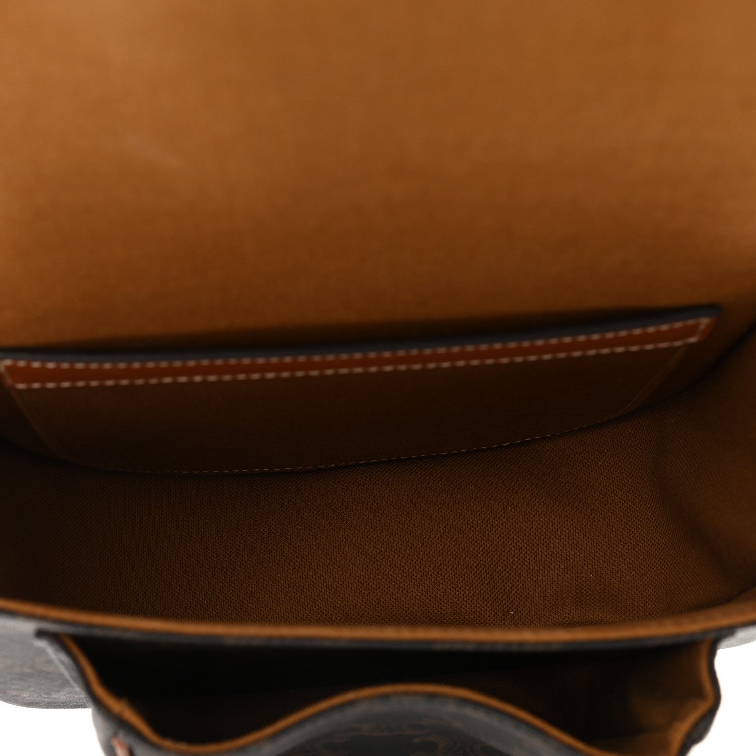 Celine Triomphe Canvas Medium Folco Bag Tan 5 of 8