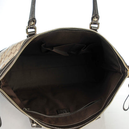 Gucci Crystal Monogram Calfskin Large Business Tote Brown 5 of 7